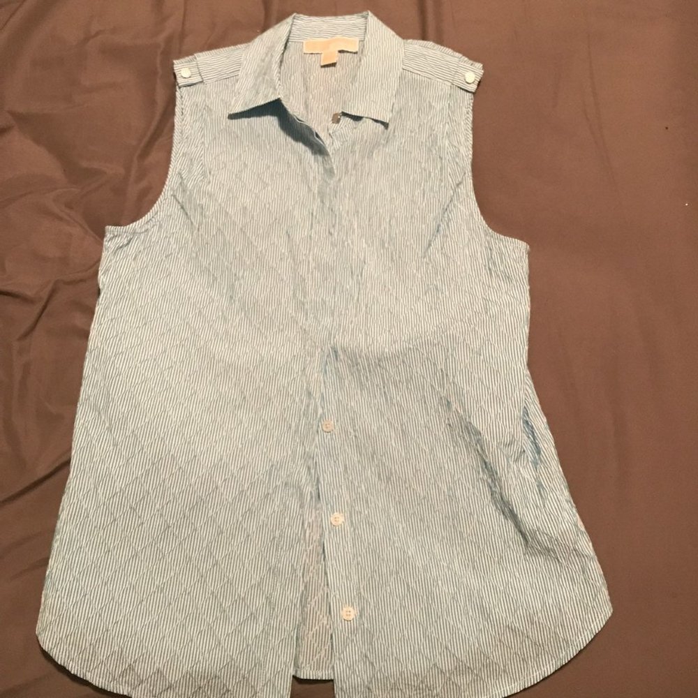 Michael by Michael Kors Sleeveless Button Up